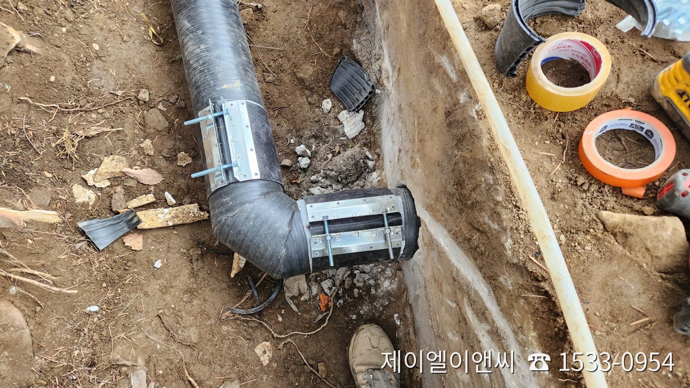 국립 ○○수목원 배관공사 시공 현장