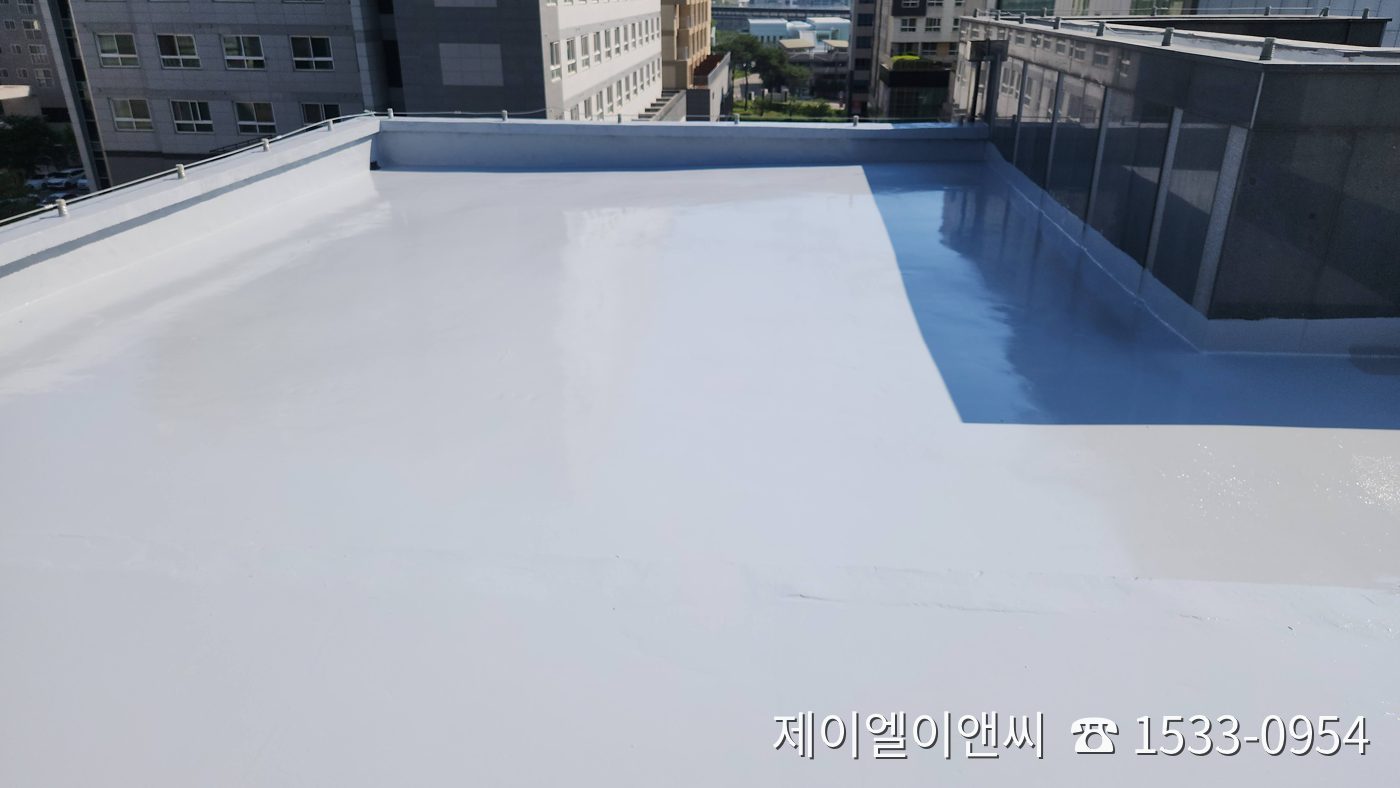 판교상가 옥상 방수·부분 폴리우레아 시공 현장
